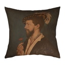"George Boleyn" 40cm x 40cm Faux Leather Cushion Cover