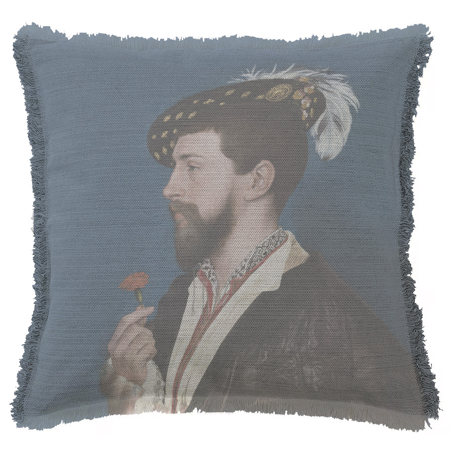 "George Boleyn" 50cm x 50cm Fringed Cotton/Poly Cushion Cover