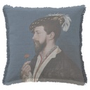 "George Boleyn" 50cm x 50cm Fringed Cotton/Poly Cushion Cover