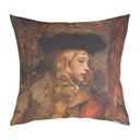 "The Unknown Lady" by Léon Lucien Goupil 40cm x 40cm Faux Leather Cushion Cover