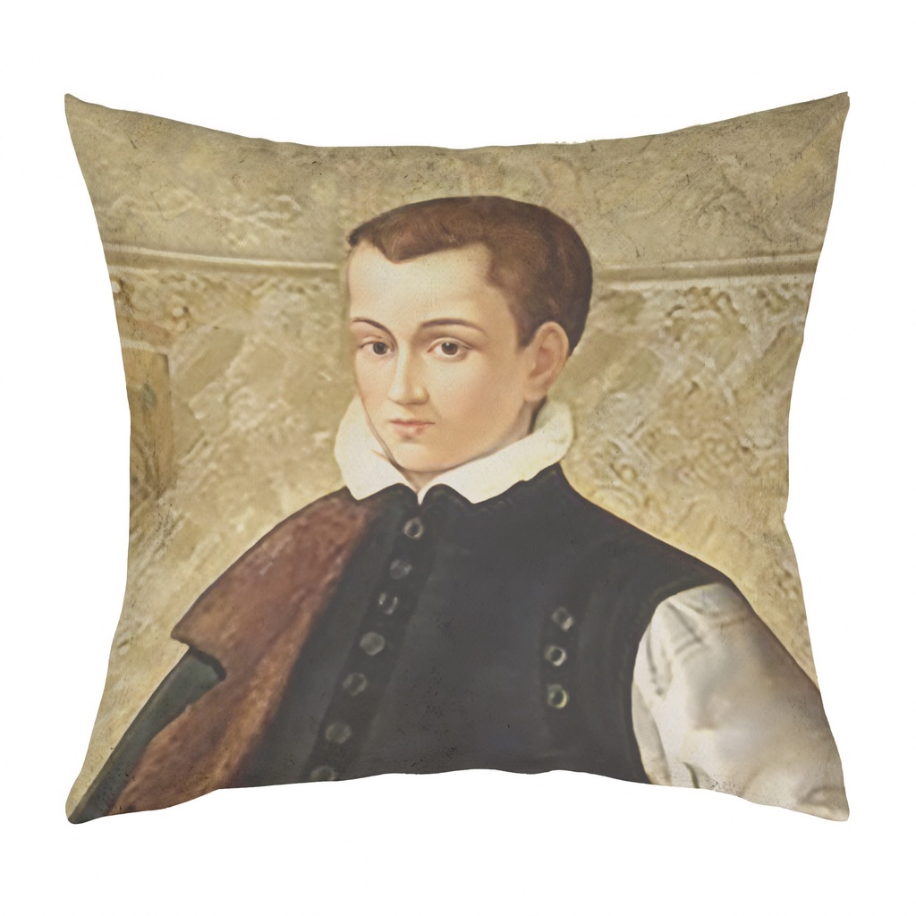 "Guildford Dudley" 40cm x 40cm Faux Leather Cushion Cover (Antique White)