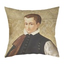 "Guildford Dudley" 40cm x 40cm Faux Leather Cushion Cover