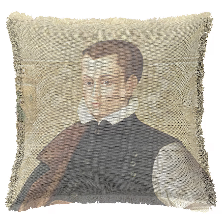 "Guildford Dudley" 50cm x 50cm Fringed Cotton/Poly Cushion Cover