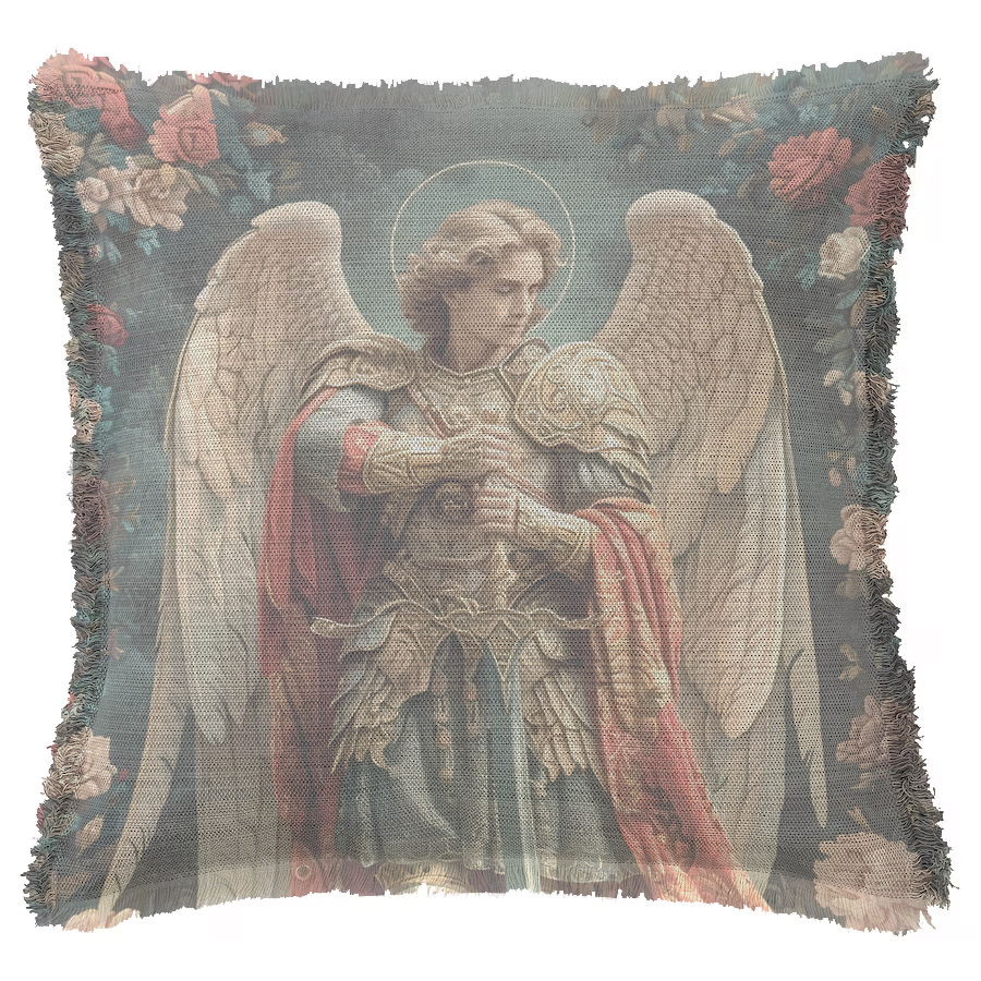 "Saint George" 50cm x 50cm Fringed Cotton/Poly Cushion Cover