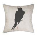 "The Raven, Edgar Allan Poe" 40cm x 40cm Faux Leather Cushion Cover
