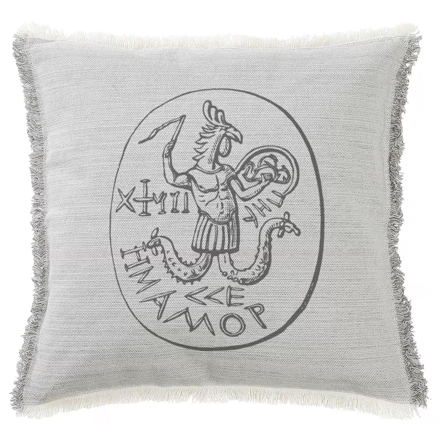 "Abraxas" 50cm x 50cm Fringed Cotton/Poly Cushion Cover