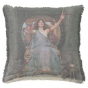 "Circe Offering the Cup to Odysseus" 50cm x 50cm Fringed Cotton/Poly Cushion Cover