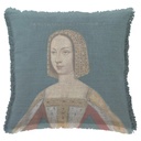 "Gabrielle de Bourbon" 50cm x 50cm Fringed Cotton/Poly Cushion Cover