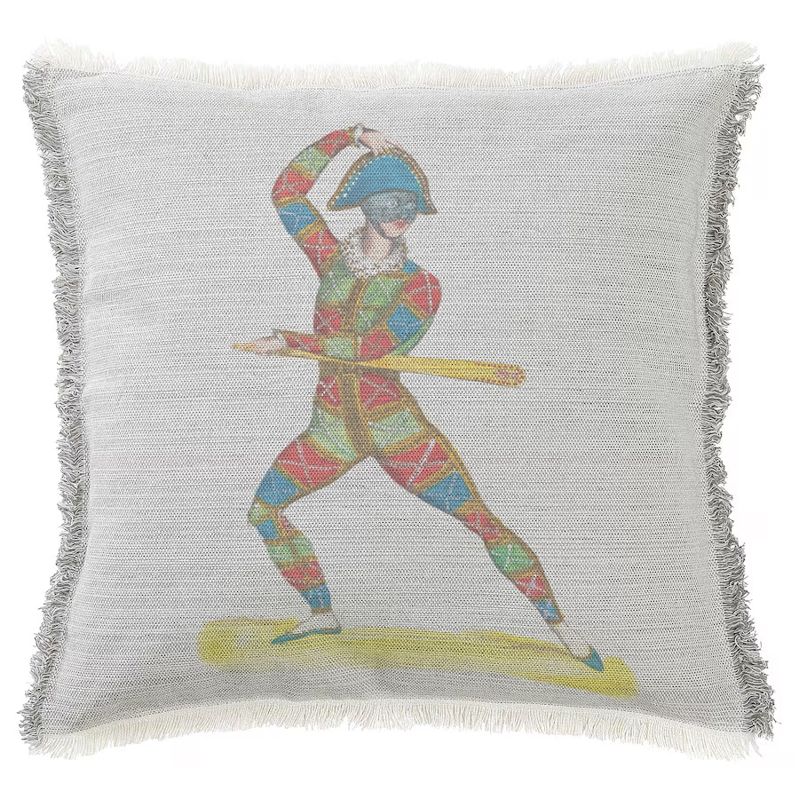 "Harlequin 2" 50cm x 50cm Fringed Cotton/Poly Cushion Cover