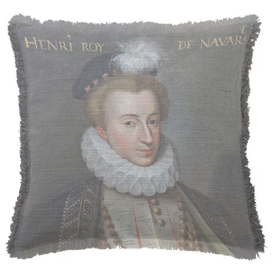 "Henri III" 50cm x 50cm Fringed Cotton/Poly Cushion Cover