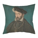 "Henri II" 40cm x 40cm Faux Leather Cushion Cover