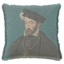 "Henri II" 50cm x 50cm Fringed Cotton/Poly Cushion Cover