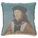 "Henry VII Portrait" 50cm x 50cm Fringed Cotton/Poly Cushion Cover