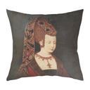 "Isabella de Portugal" 40cm x 40cm Faux Leather Cushion Cover