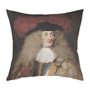 "Jacques III de Matignon" 40cm x 40cm Faux Leather Cushion Cover