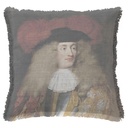 "Jacques III de Matignon" 50cm x 50cm Fringed Cotton/Poly Cushion Cover