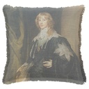 "James Stuart" 50cm x 50cm Fringed Cotton/Poly Cushion Cover