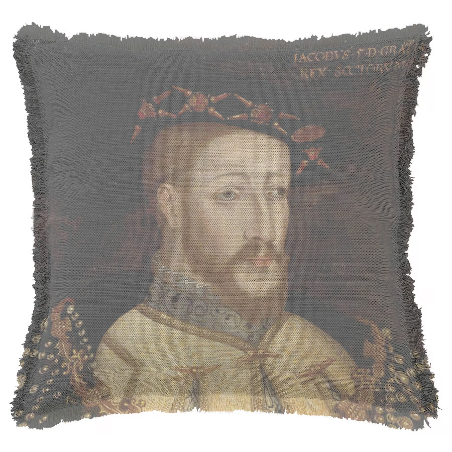"James V" 50cm x 50cm Fringed Cotton/Poly Cushion Cover