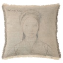 "Jane Parker, Jane Boleyn, Lady Jane Rocheford" 50cm x 50cm Fringed Cotton/Poly Cushion Cover
