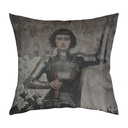 "Joan of Arc (Jeanne d'Arc)" by Albert Lynch 40cm x 40cm Faux Leather Cushion Cover