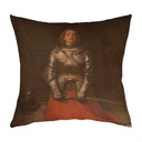 "Joan of Arc (Jeanne d'Arc)" by John Everett Millais 40cm x 40cm Faux Leather Cushion Cover