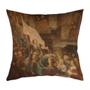 "Joan of Arc (Jeanne d'Arc) Entering Orleans" 40cm x 40cm Faux Leather Cushion Cover