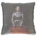 "Joan of Arc (Jeanne d'Arc)" by John Everett Millais 50cm x 50cm Fringed Cotton/Poly Cushion Cover