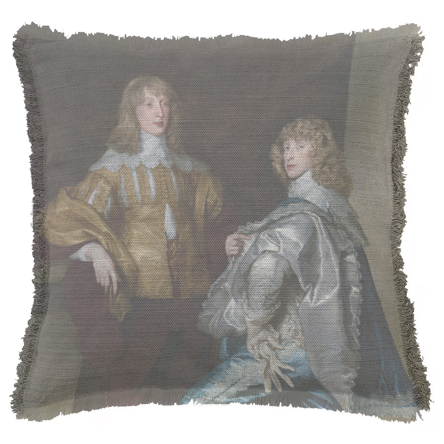 "John Stuart" 50cm x 50cm Fringed Cotton/Poly Cushion Cover