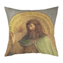 "John the Baptist from the Ghent Alterpiece" 40cm x 40cm Faux Leather Cushion Cover