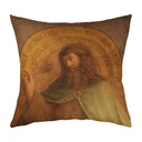 "John the Baptist from the Ghent Alterpiece" 40cm x 40cm Faux Leather Cushion Cover