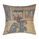"Jousting" 40cm x 40cm Faux Leather Cushion Cover