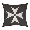 "Knights Hospitaller Crusade Cross" 40cm x 40cm Faux Leather Cushion Cover