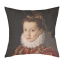 "La Riene Margot Young Detail" 40cm x 40cm Faux Leather Cushion Cover