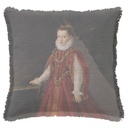 "La Riene Margot Young" 50cm x 50cm Fringed Cotton/Poly Cushion Cover