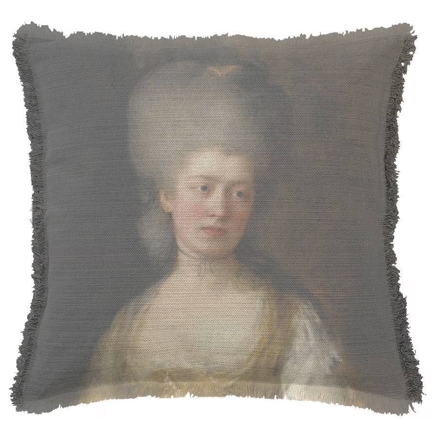 "Lady Catherine Ponsonby" 50cm x 50cm Fringed Cotton/Poly Cushion Cover
