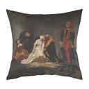 "Lady Jane Grey Execution" 40cm x 40cm Faux Leather Cushion Cover