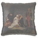 "Lady Jane Grey Execution" 50cm x 50cm Fringed Cotton/Poly Cushion Cover