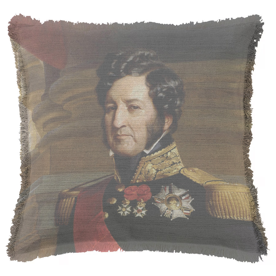 "Louis Philippe I" 50cm x 50cm Fringed Cotton/Poly Cushion Cover