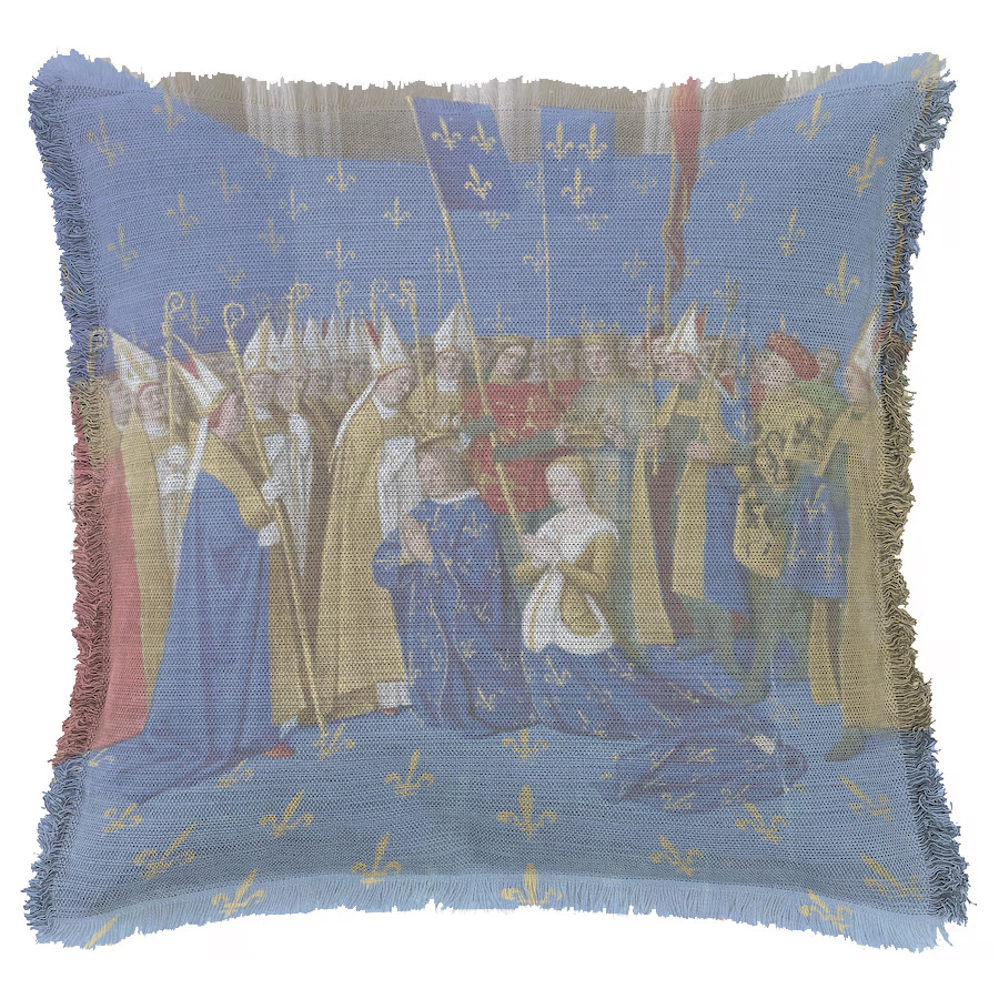 "Louis VIII" 50cm x 50cm Fringed Cotton/Poly Cushion Cover