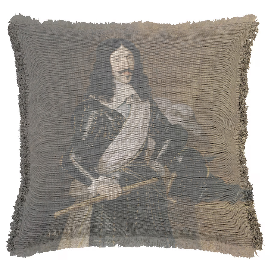 "Louis XIII" 50cm x 50cm Fringed Cotton/Poly Cushion Cover