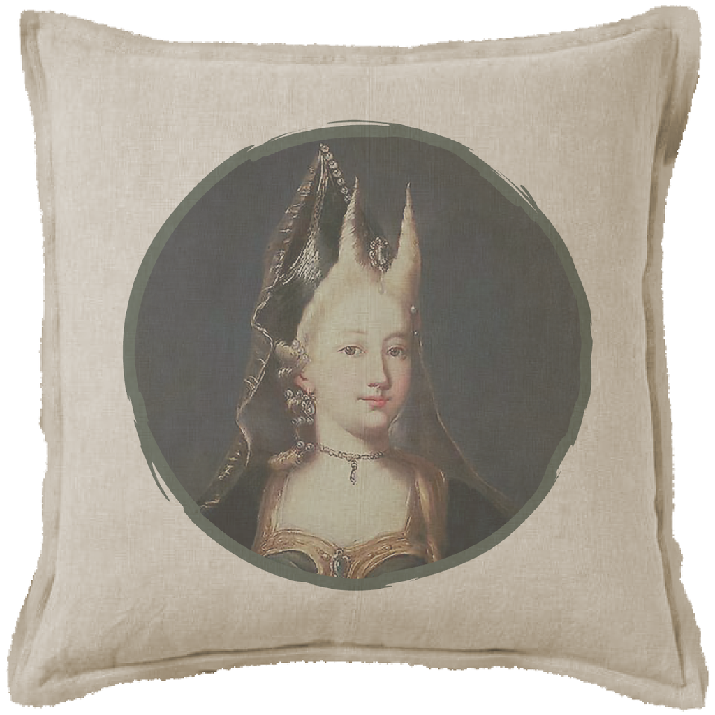 "Françoise Marie de Bourbon" Canvas Cushion