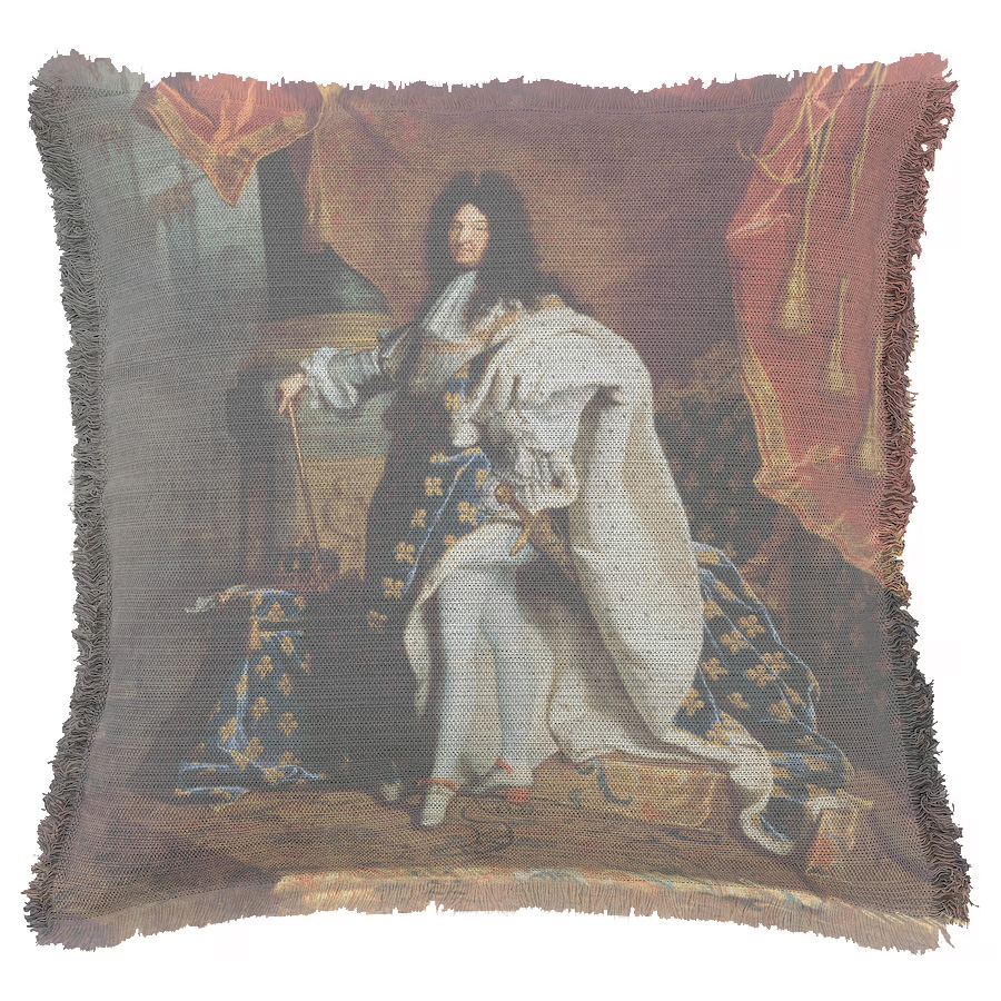 "Louis XIV" 50cm x 50cm Fringed Cotton/Poly Cushion Cover