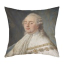 "Louis XVI Detail 2" by Antoine-François Callet 40cm x 40cm Faux Leather Cushion Cover