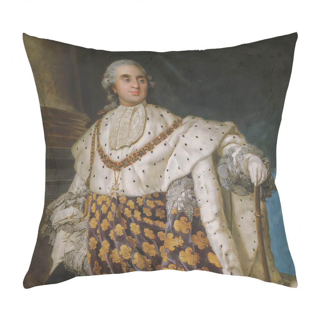 "Louis XVI" by Duplessis 40cm x 40cm Faux Leather Cushion Cover (Antique White)
