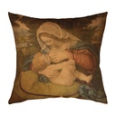 "Madonna" by Andrea Solari 40cm x 40cm Faux Leather Cushion Cover
