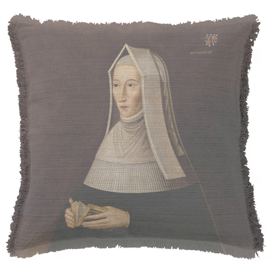 "Margaret Beaufort" 50cm x 50cm Fringed Cotton/Poly Cushion Cover