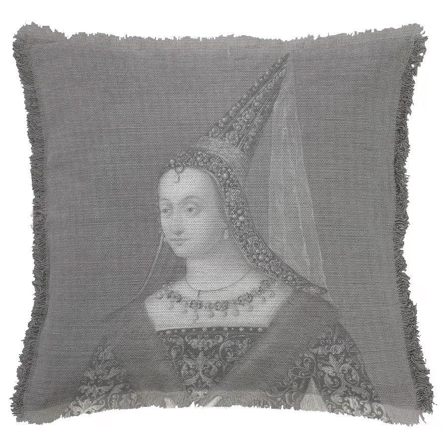 "Margaret of Scotland" 50cm x 50cm Fringed Cotton/Poly Cushion Cover