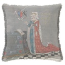 "Marguerite de Rohan" 50cm x 50cm Fringed Cotton/Poly Cushion Cover