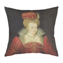 "Marguerite de Valois" 40cm x 40cm Faux Leather Cushion Cover