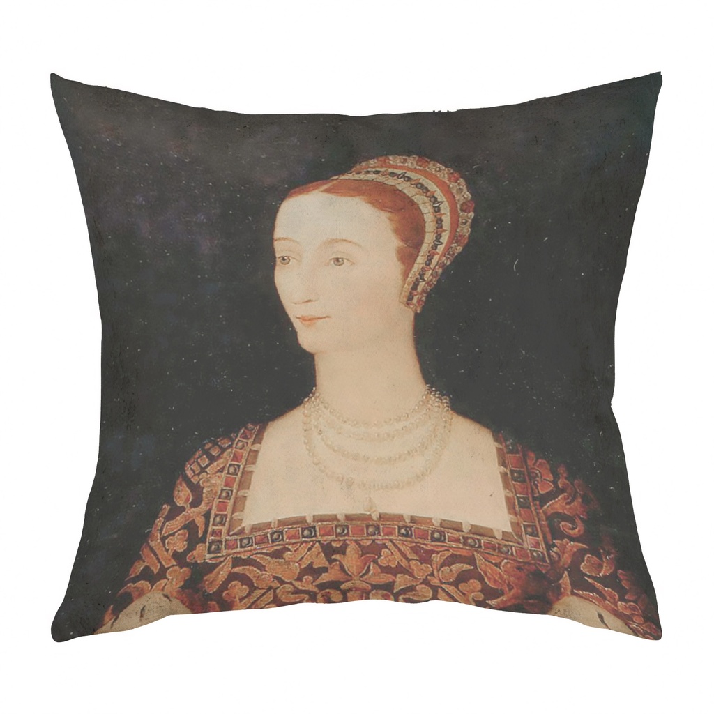 "Marie de Guise" 40cm x 40cm Faux Leather Cushion Cover (Antique White)